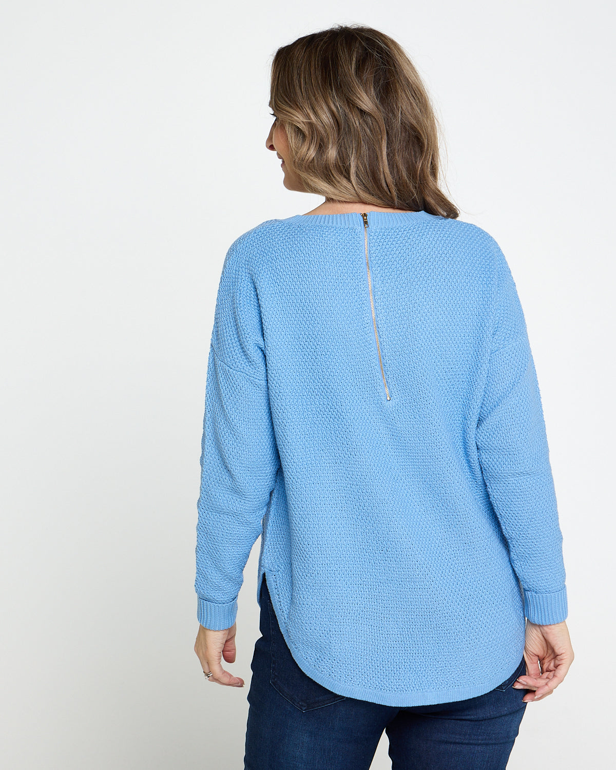 Brenda Waffle Knit - Denim