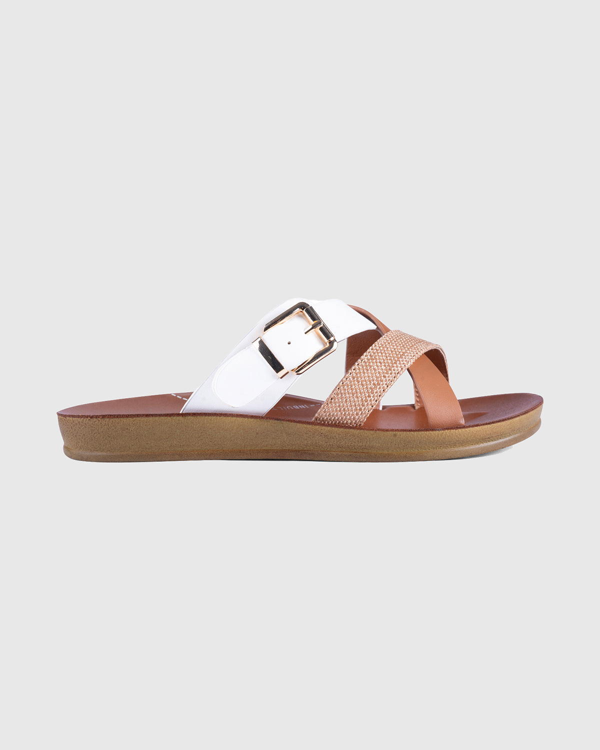 Brik Slide - White / Tan