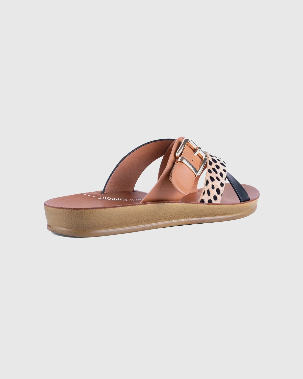 Brik Slide - Black / Tan / Cheetah