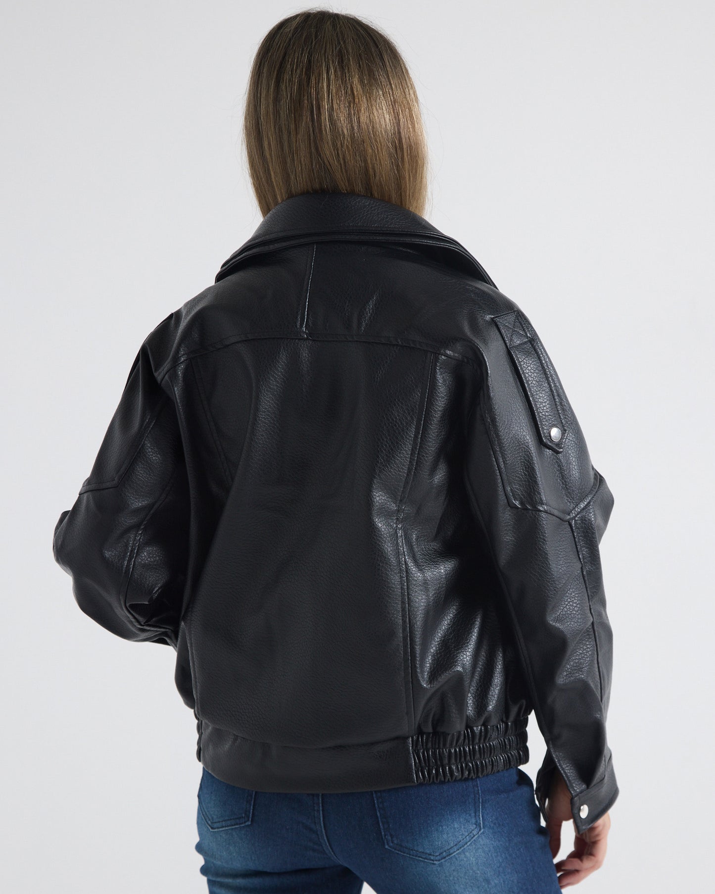 Hartwell Faux Leather Jacket - Black
