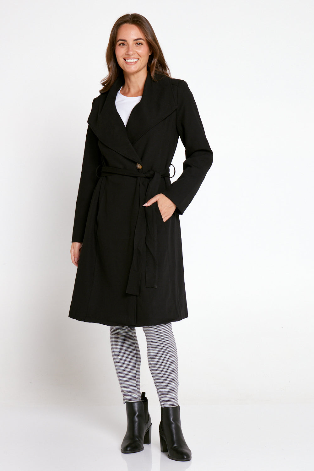 Christina Wrap Trench Coat Black – TULIO Fashion