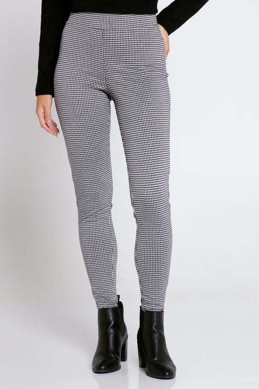 Calista Pants - Black Houndstooth