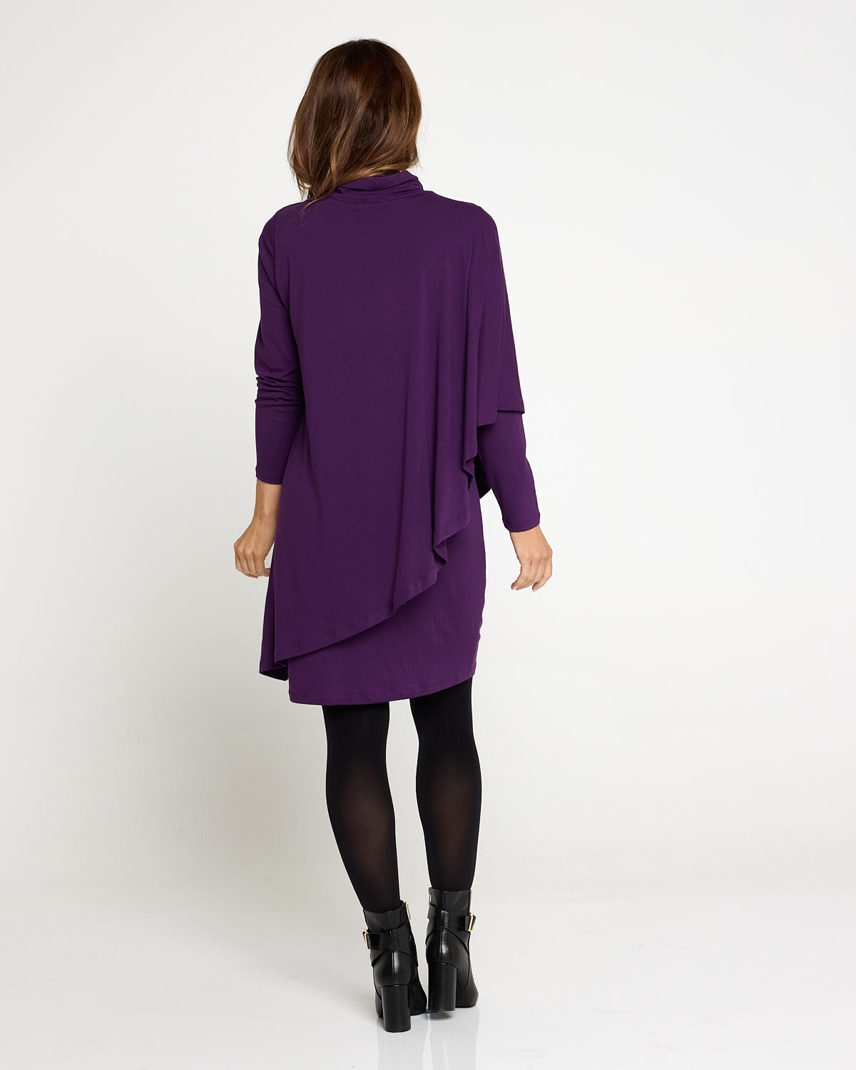 Tova Cape Dress - Purple