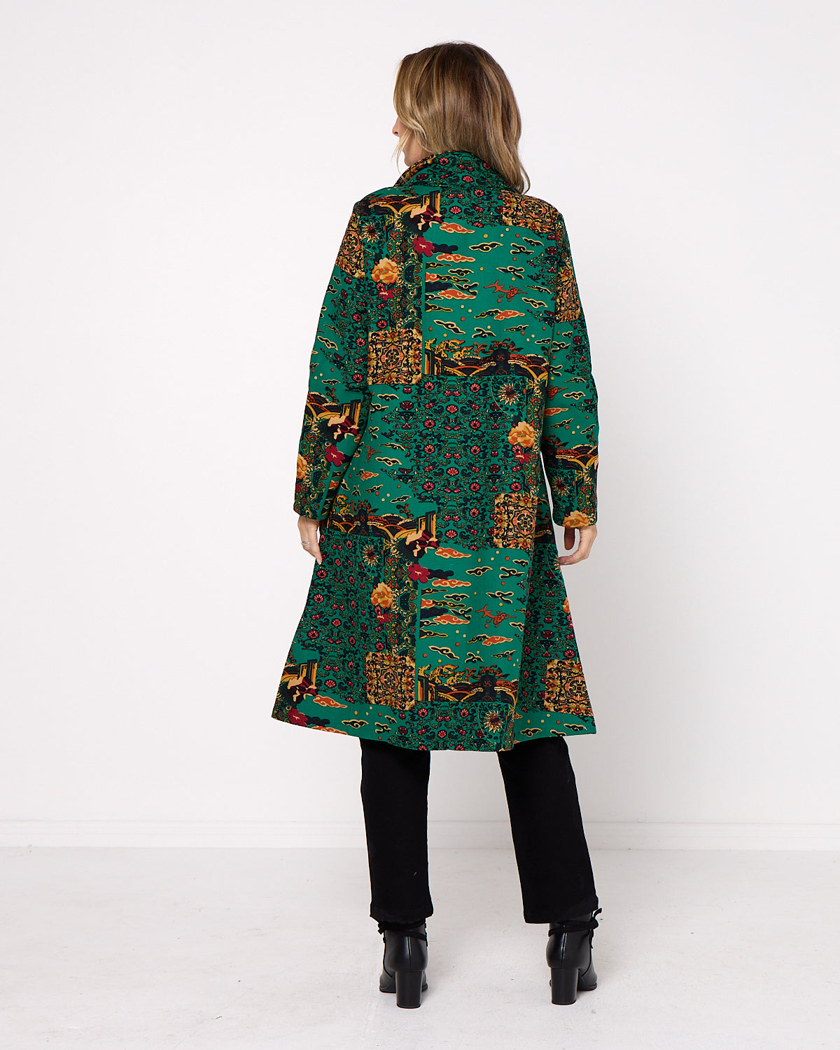 Carlton L/S Fleece Lined Jacket - Emerald Tapestry