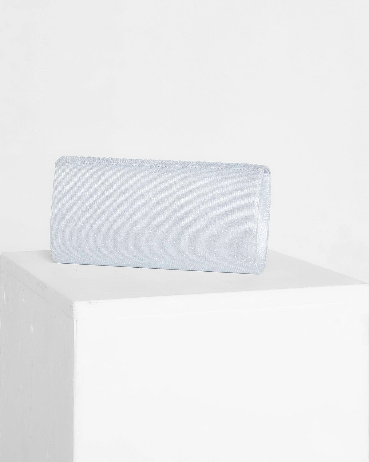 Diana Shimmer Envelope Clutch - Silver