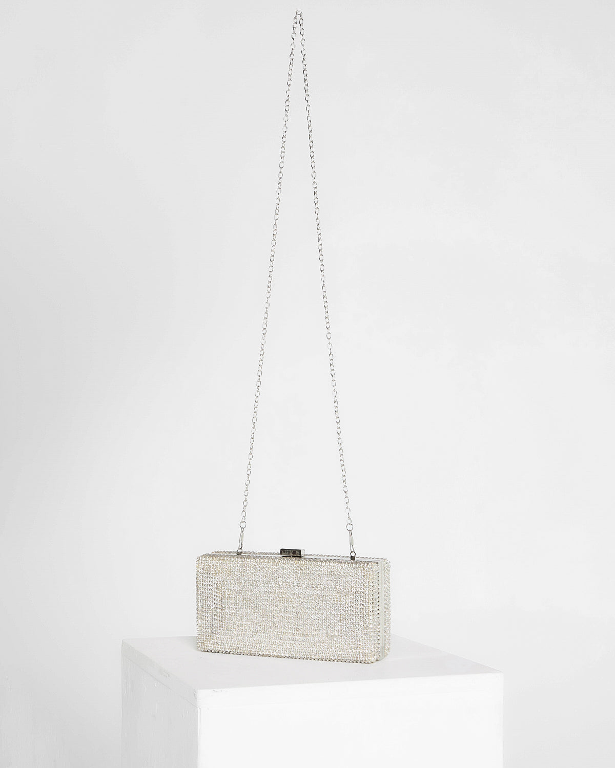 Anika Box Clutch - Silver