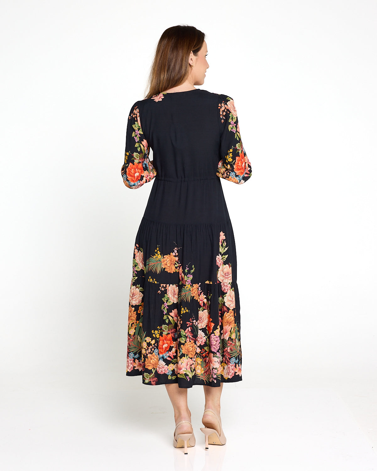 Layana Dress - Black Bouquet