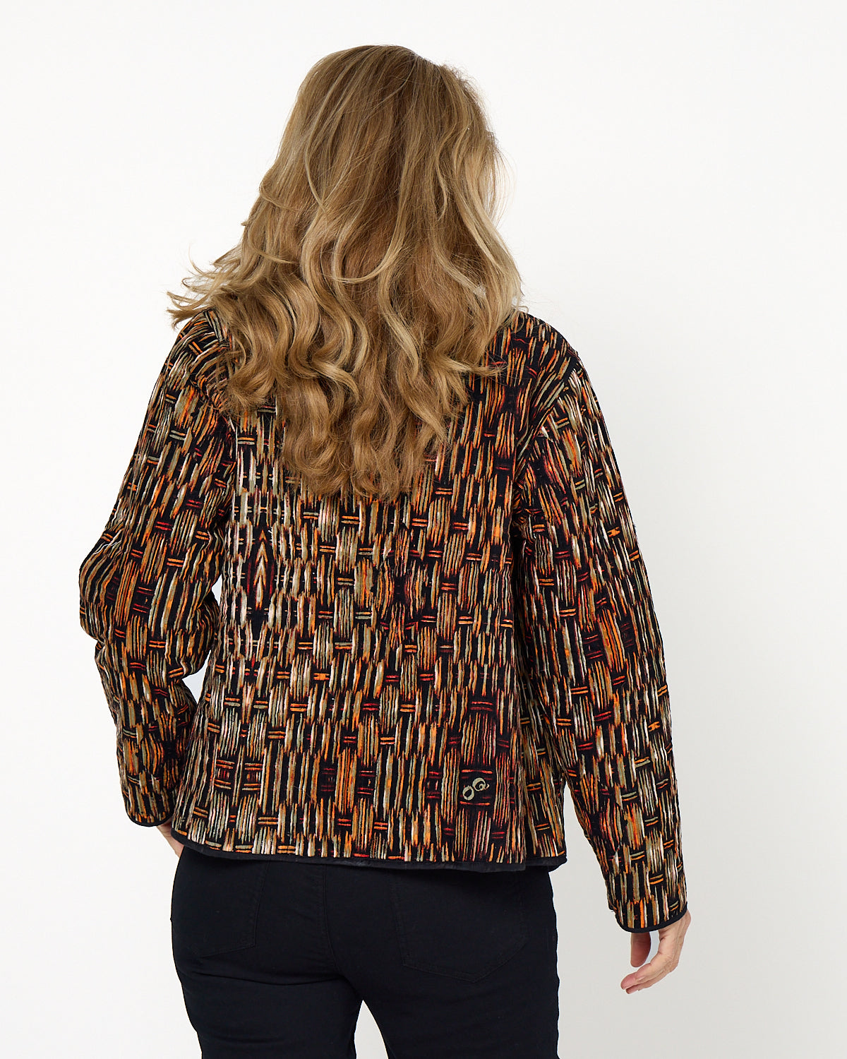 Dagomba Reversible Quilted Jacket - Brown Print