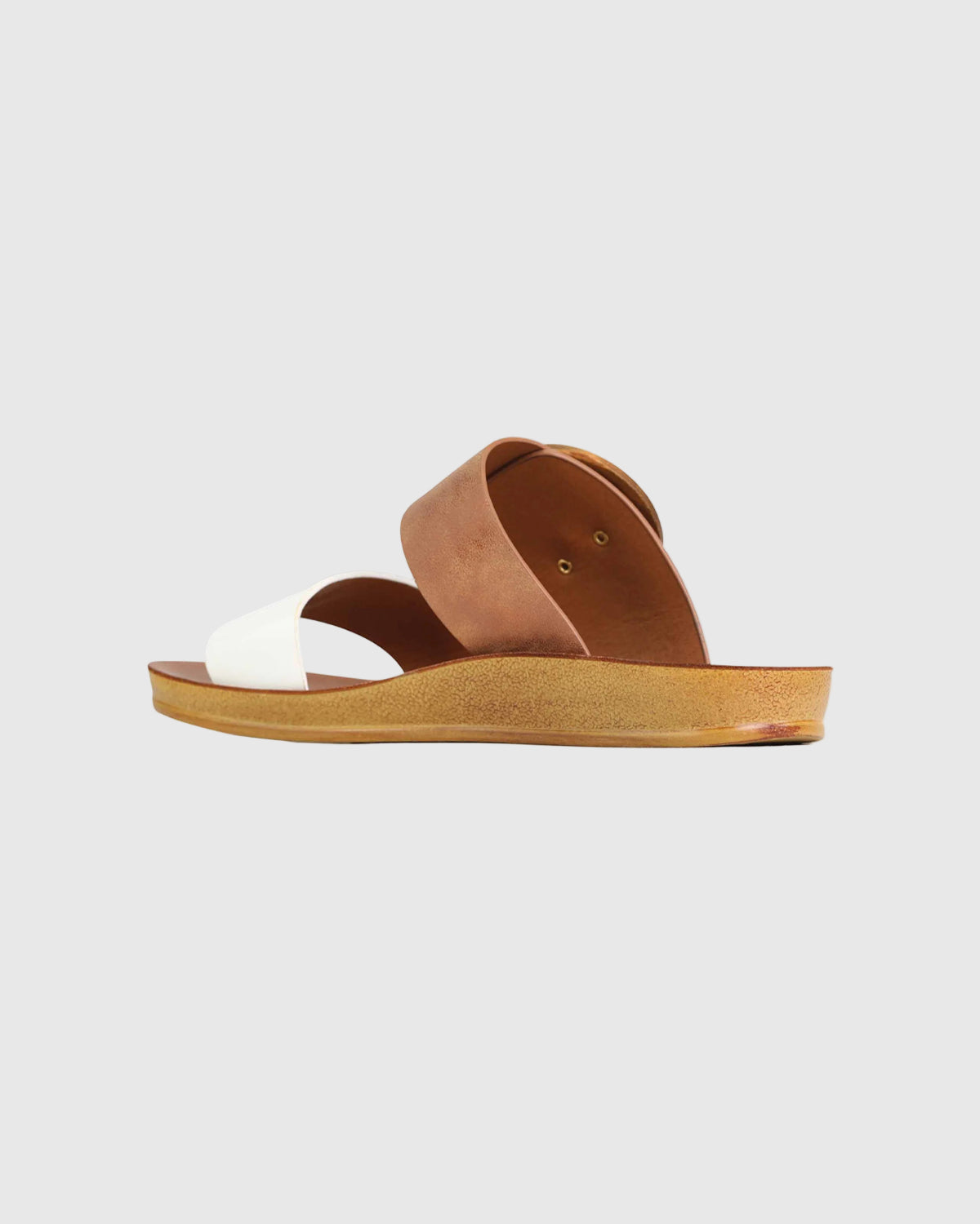 Damani Slide - White / Tan