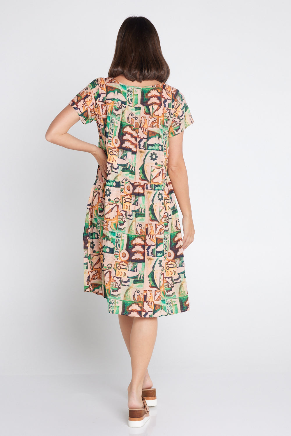 Emery Dress - Emerald/Mocha