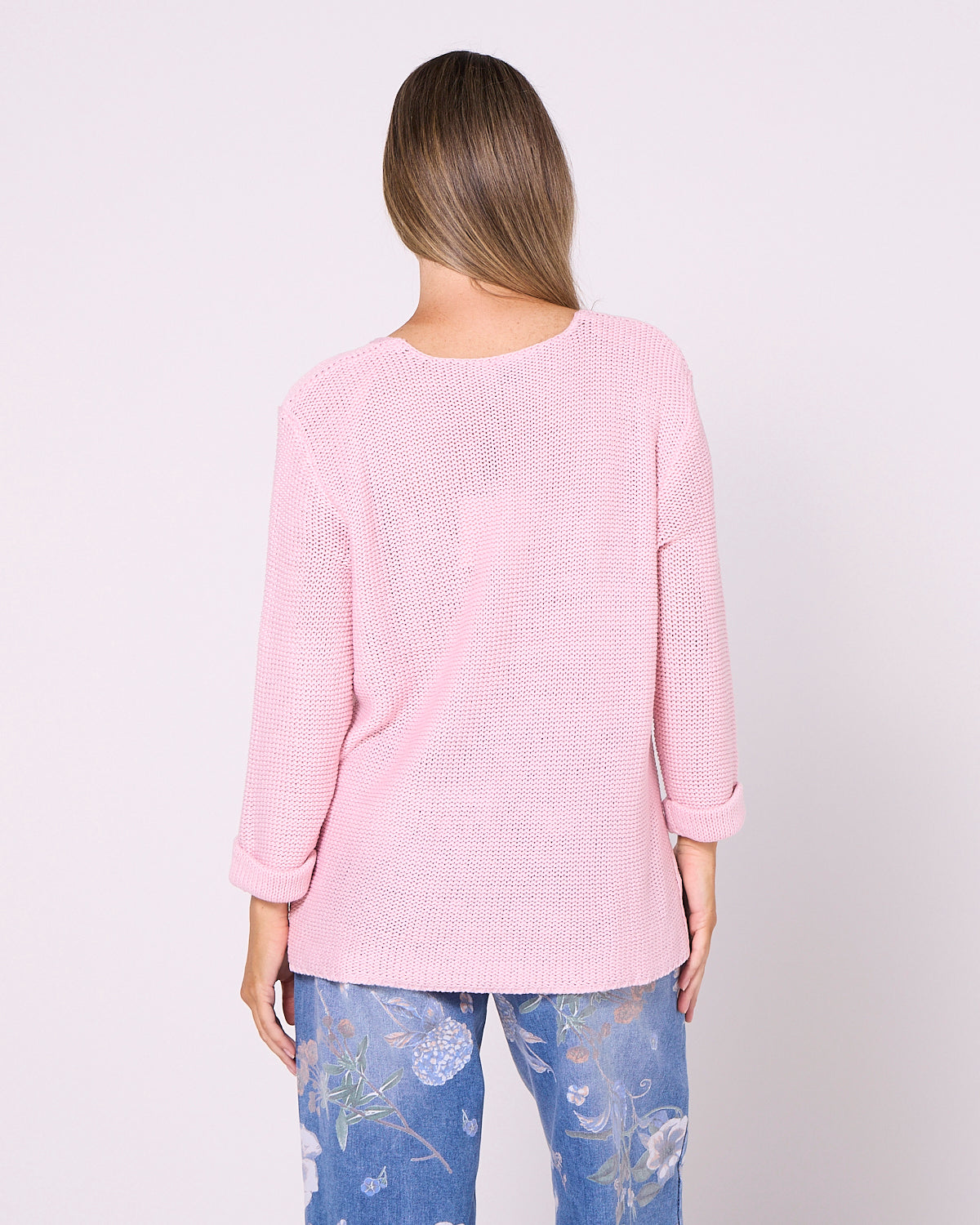 Emmy Cotton Knit Jumper - Pink