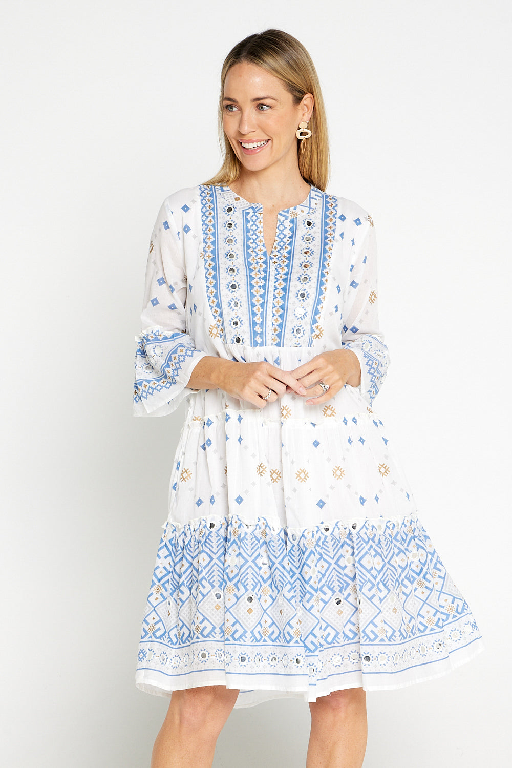 Paper cotton silk  Long sleeve floral maxi dress, Mirror work dress,  Designer dresses