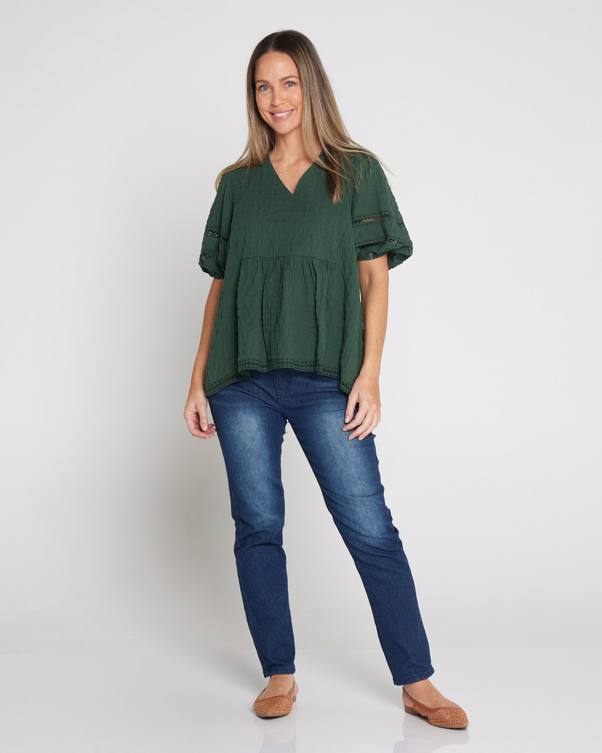 Esther Cotton Blouse - Myrtle