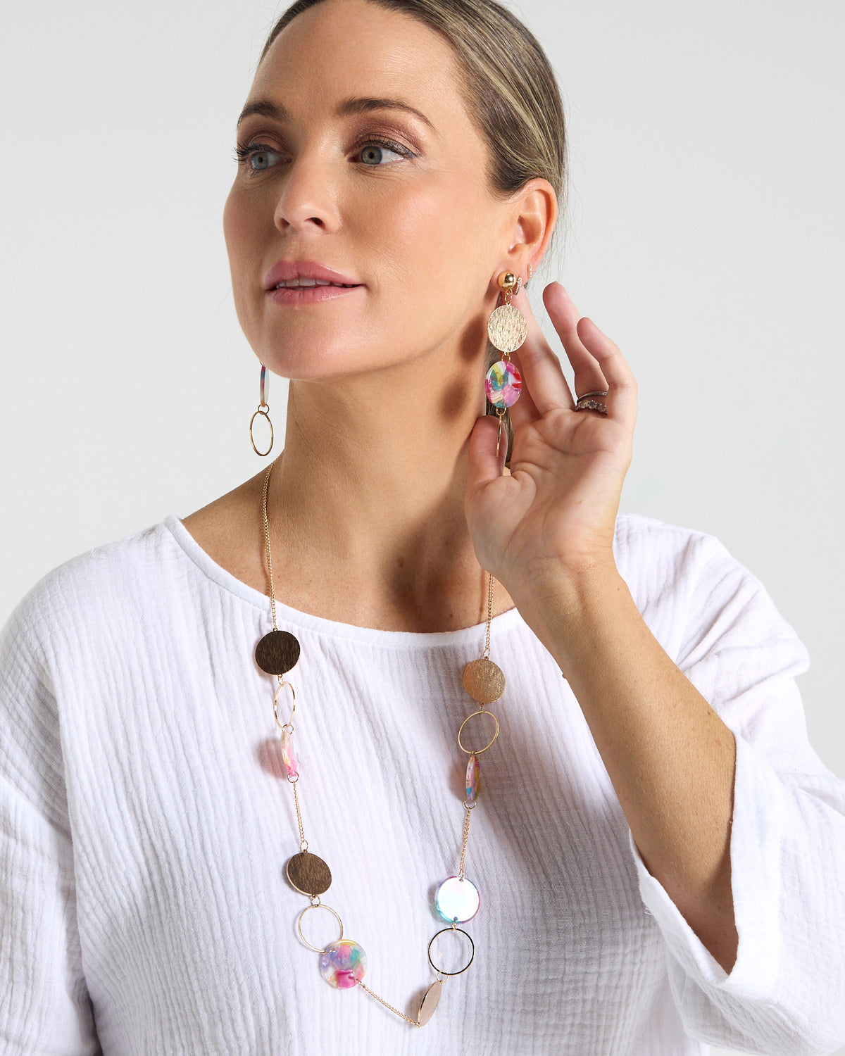 Delamare SET - Gold/Pink Multi