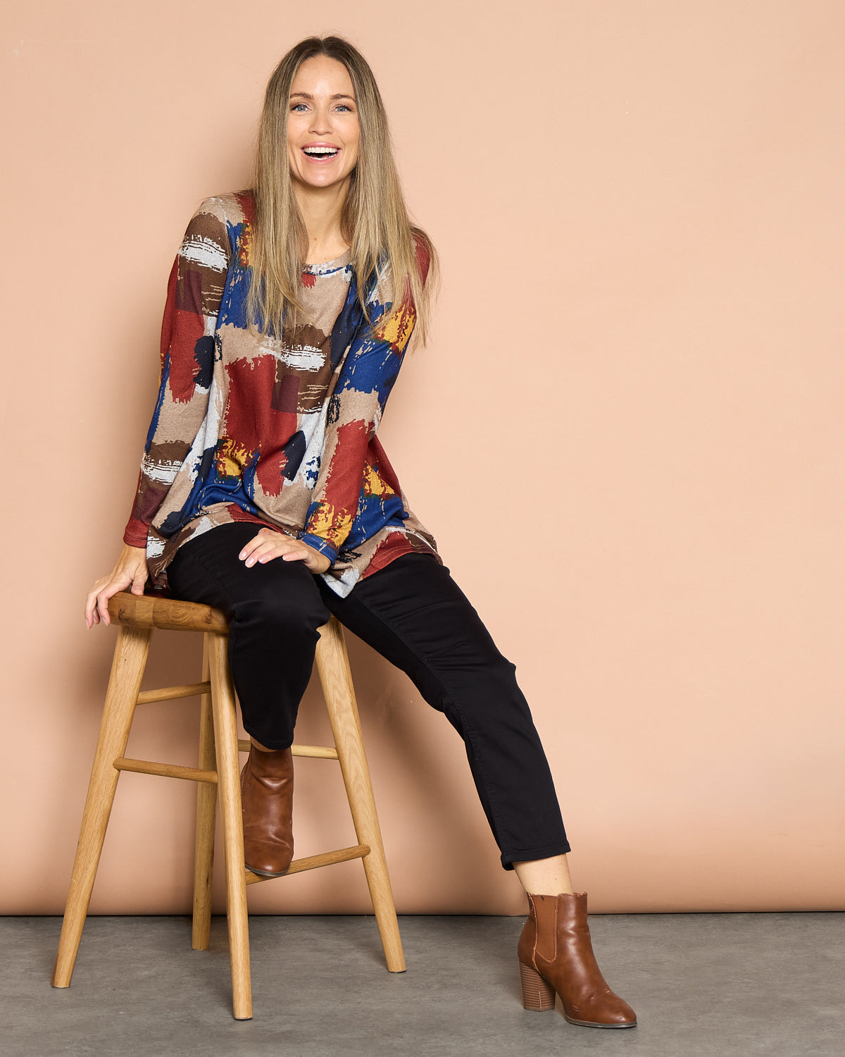 Georgia Long Sleeve Top - Autumn Canvas