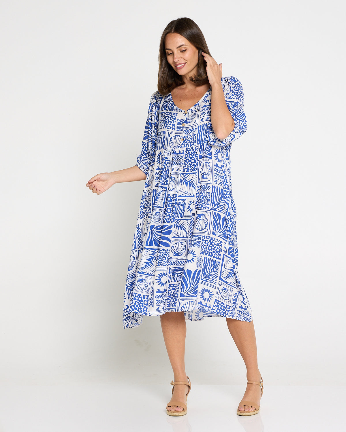 Shannon Dress - Santorini Tile