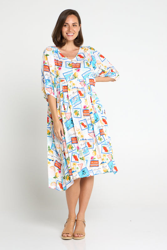 Shannon Dress - Bon Voyage Print