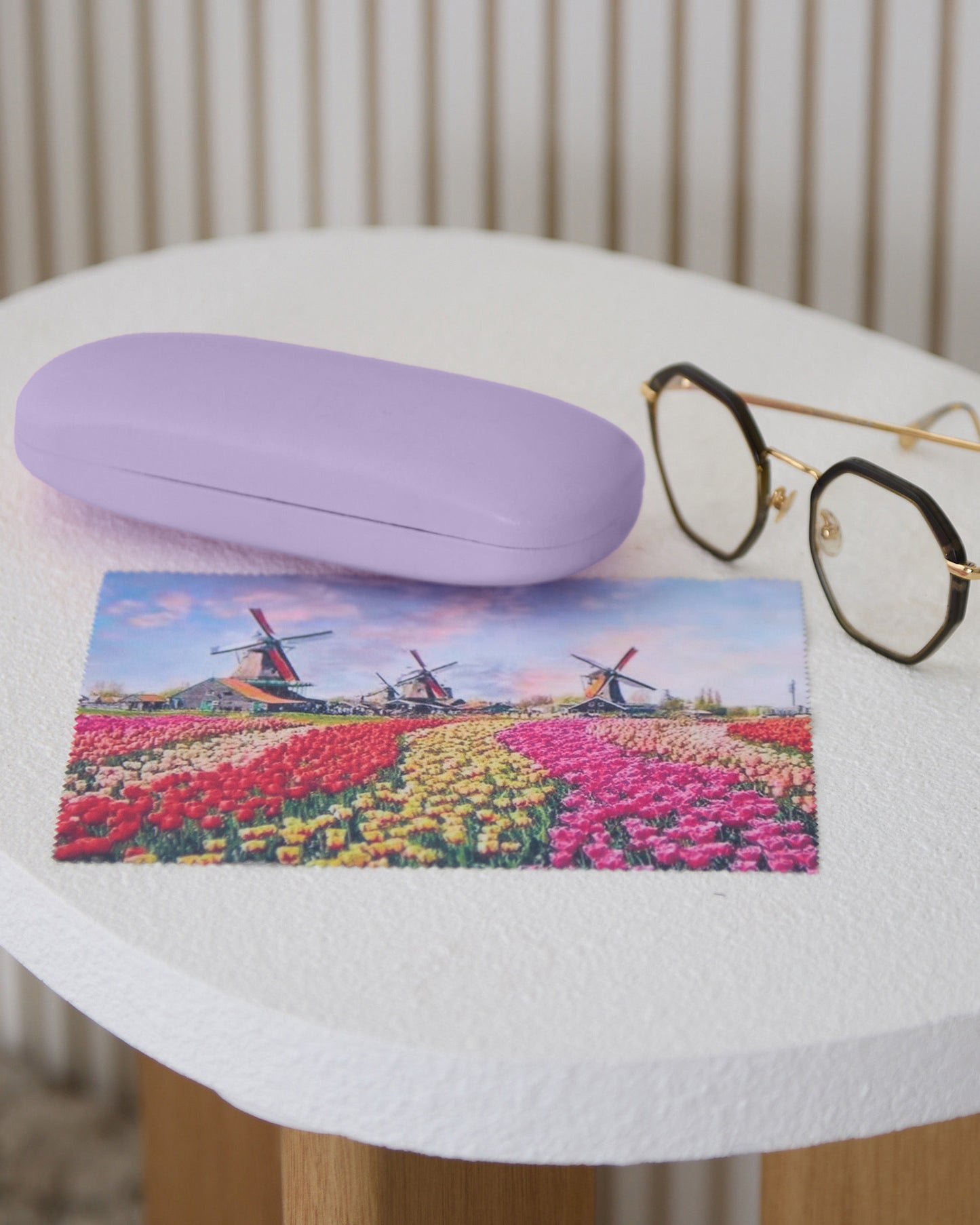 Glasses Case & Cloth - Lilac/Dutch Tulips