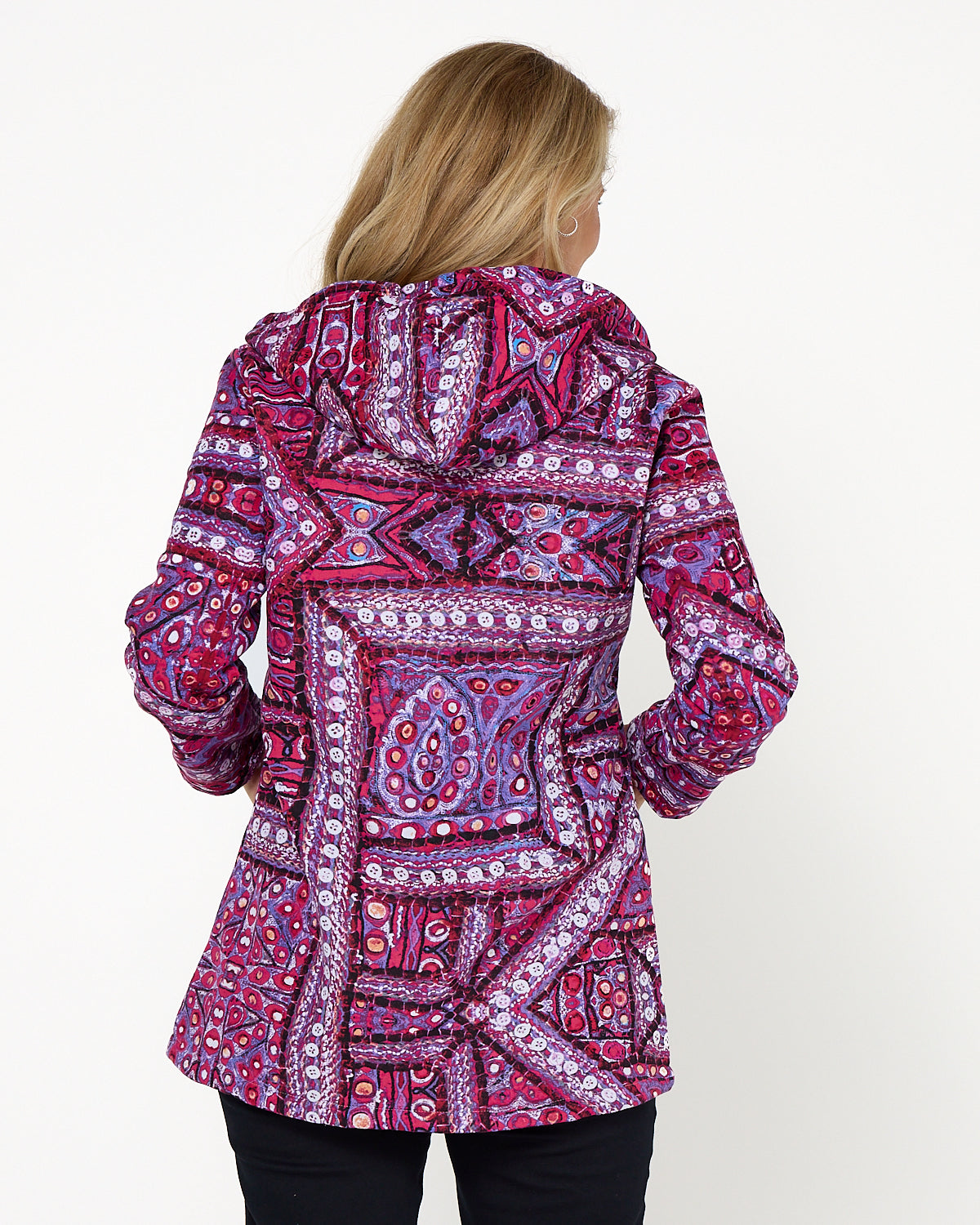 Hastings Fleece Lined Jacket - Berry Mosaic