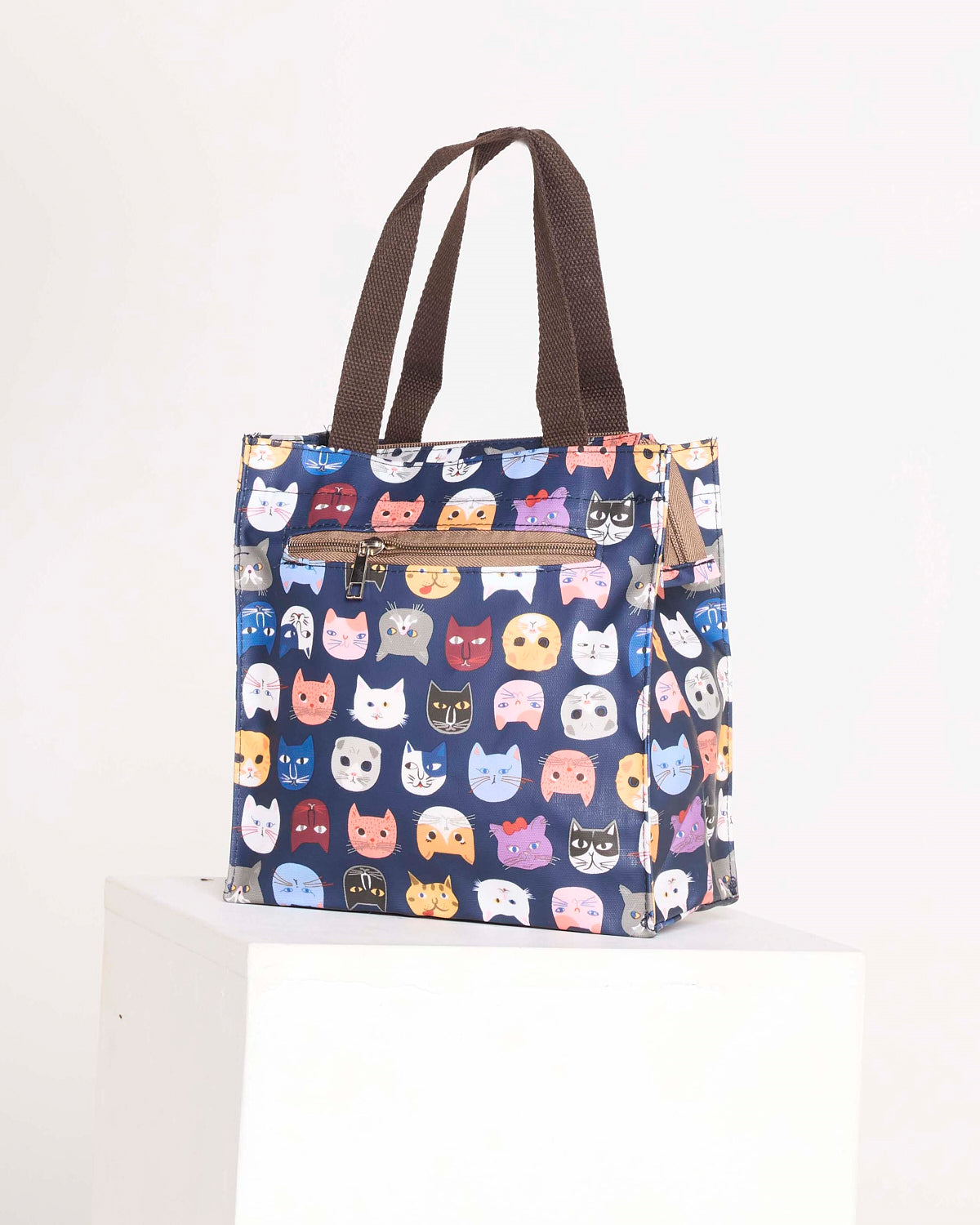 Whisker Faces Lunch Bag – Navy