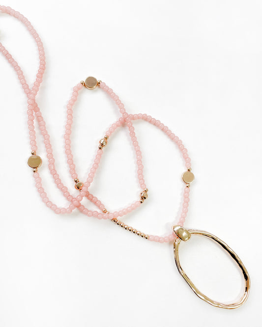 Arielle Necklace - Peach/Gold