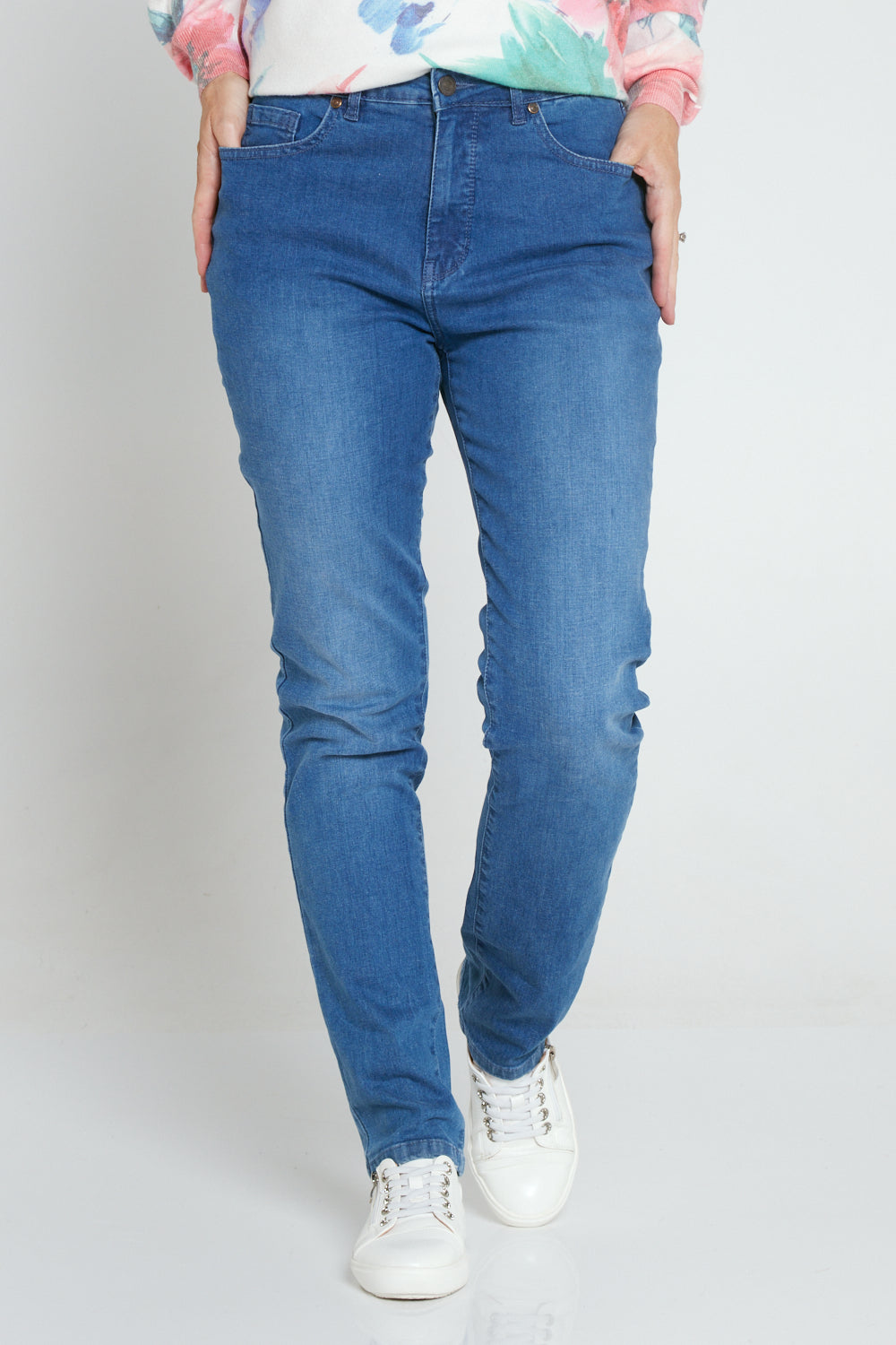 Stitched Straight-Leg Jeans main image 0