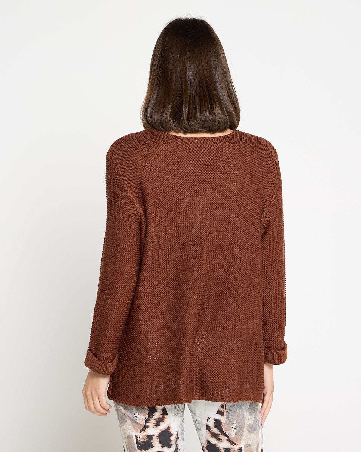 Emmy Cotton Knit Jumper - Chocolate