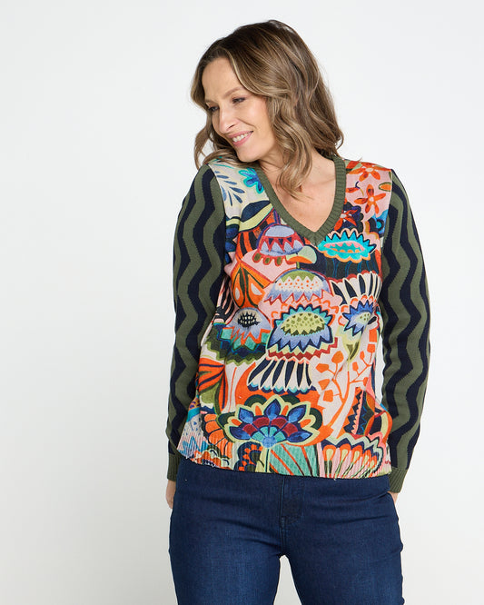 Organic Cotton Digital Print Knit - Hotel California
