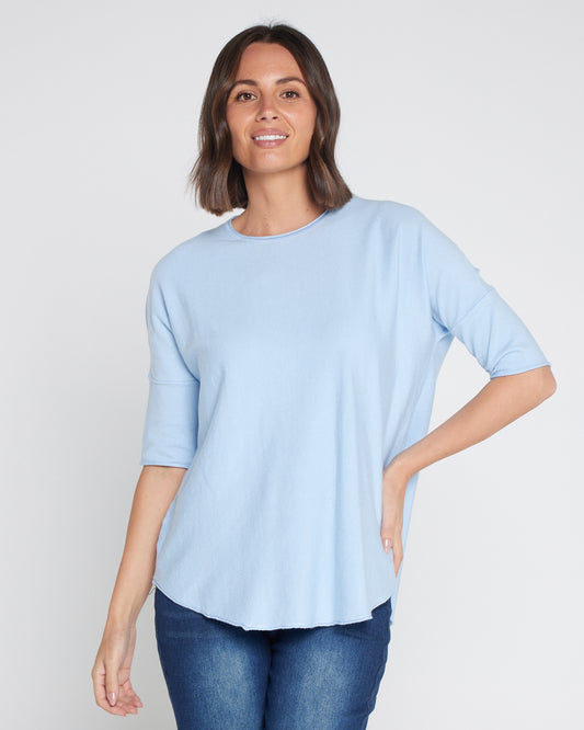Jarrah Knit Top - Sky Blue
