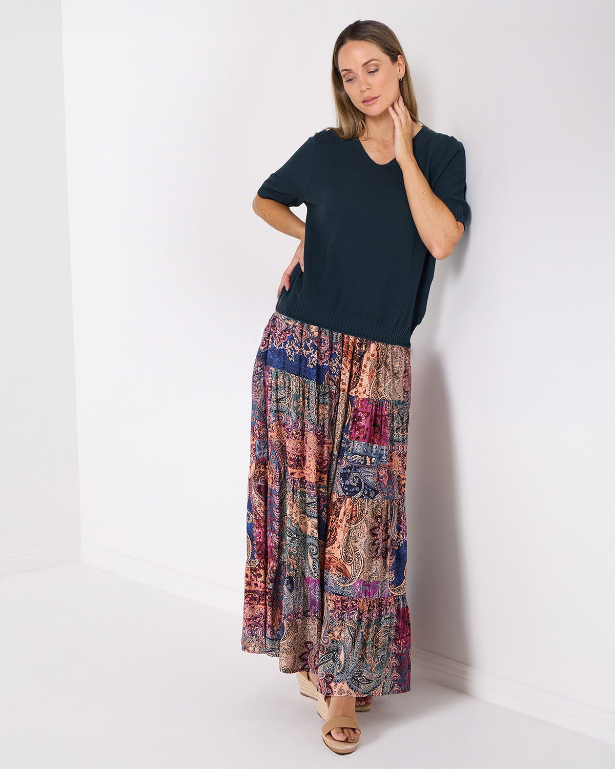 Esmerelda Skirt - Dusk Paisley Patchwork
