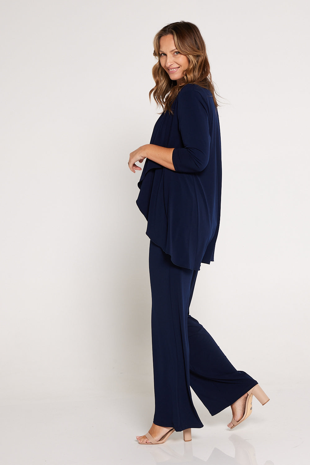 Kamala Wide Leg Pants - Navy