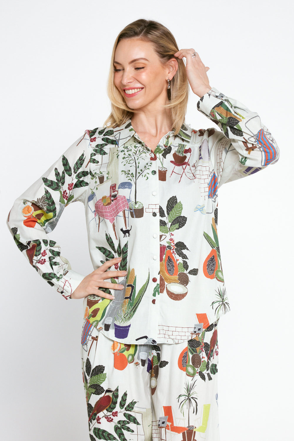 NORMAN TILE SHIRT - SAGE