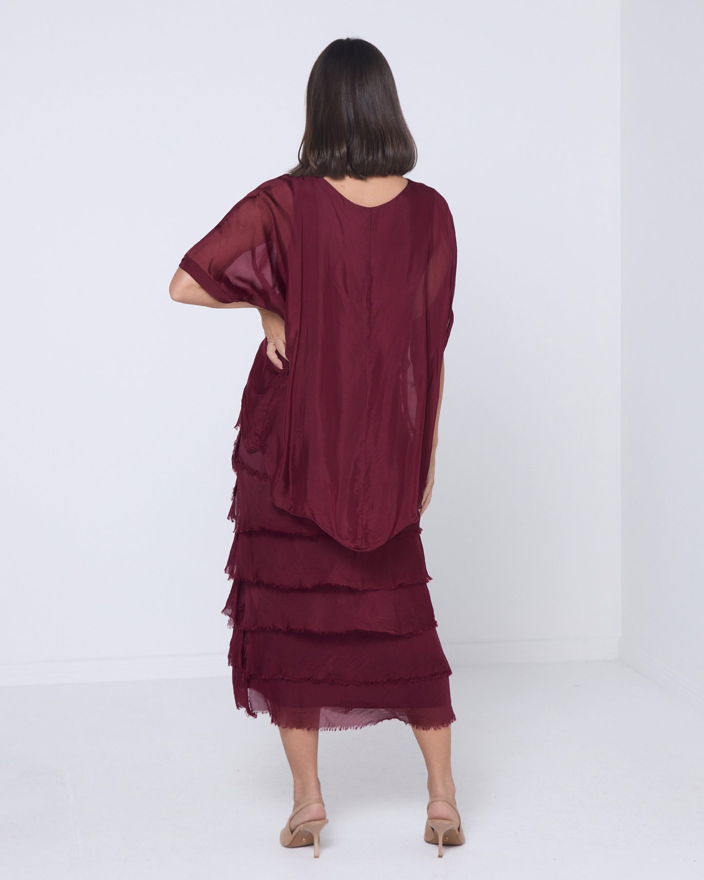 Margo Silk Dress - Wine
