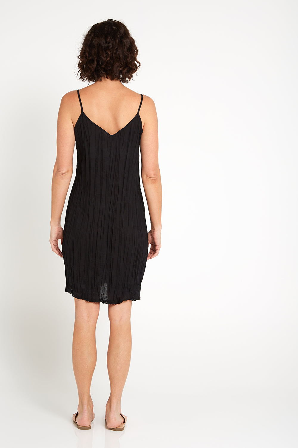 Orientique Reversible Cotton Slip - Black