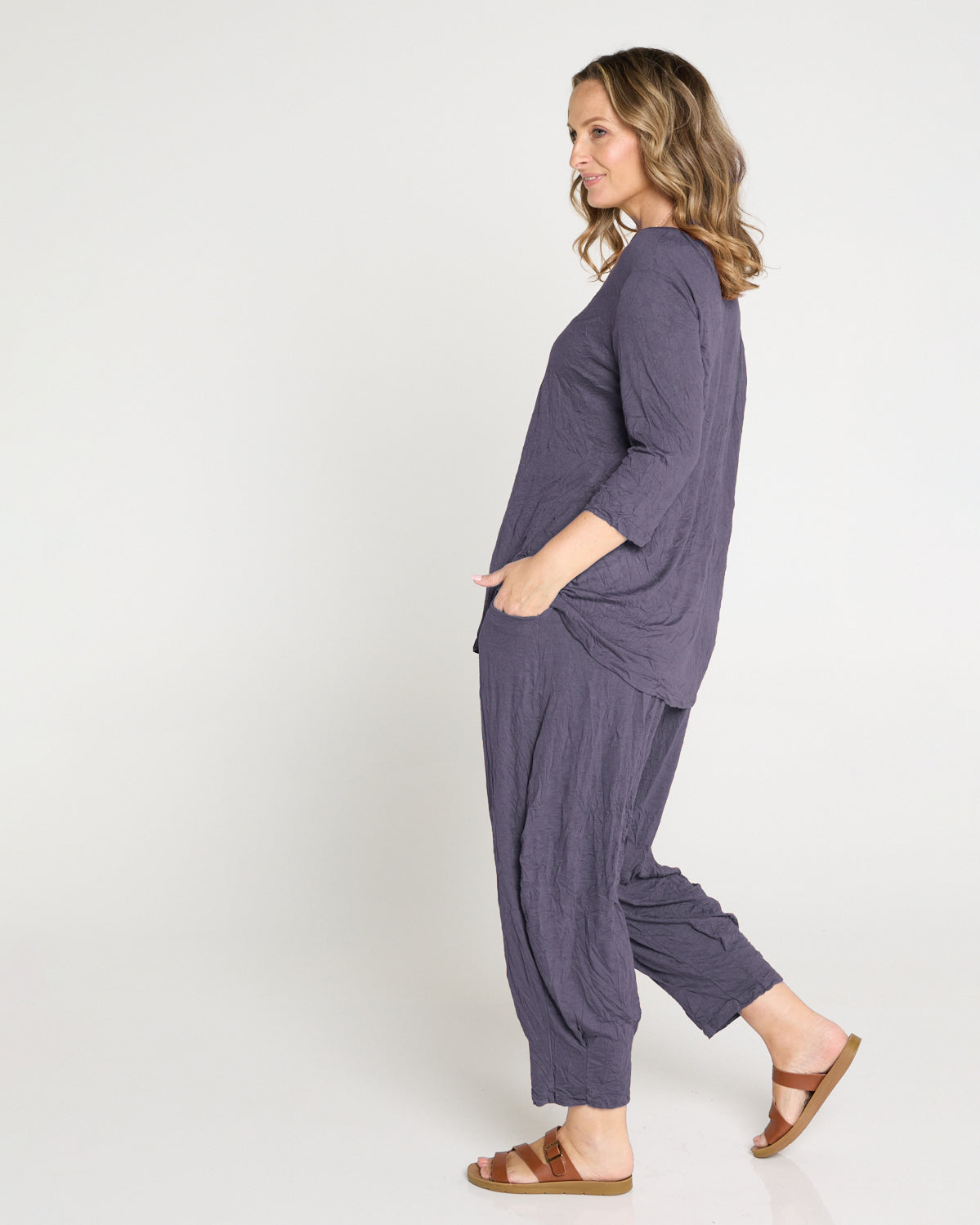 Lesley Top - Inky Charcoal