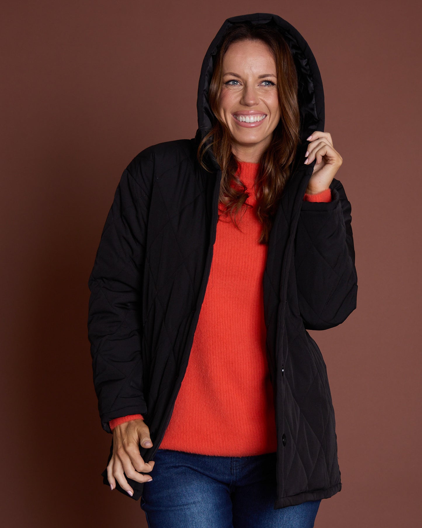 Linden Hooded Puffer Jacket - Black