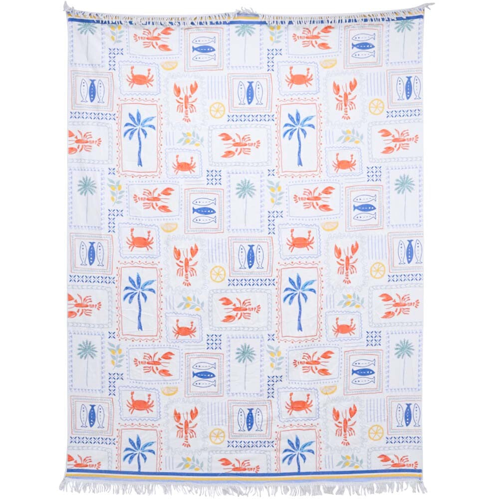 Large Beach Towel - Red Lobster