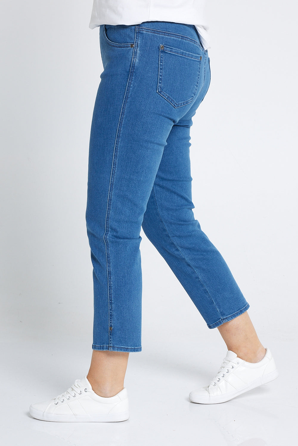 Plus Size Indigo Blue Straight Leg Fit Stretch RUBY Jeans