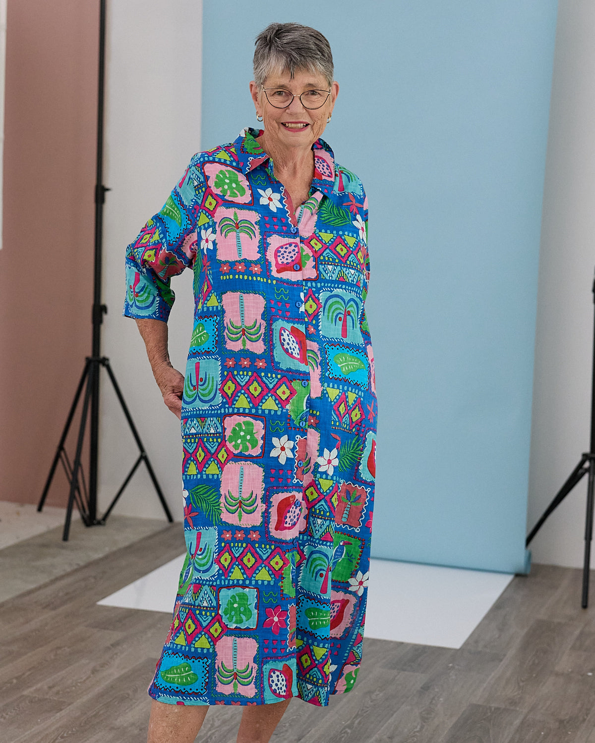 Sofia Shirt Dress - Tropical Stories