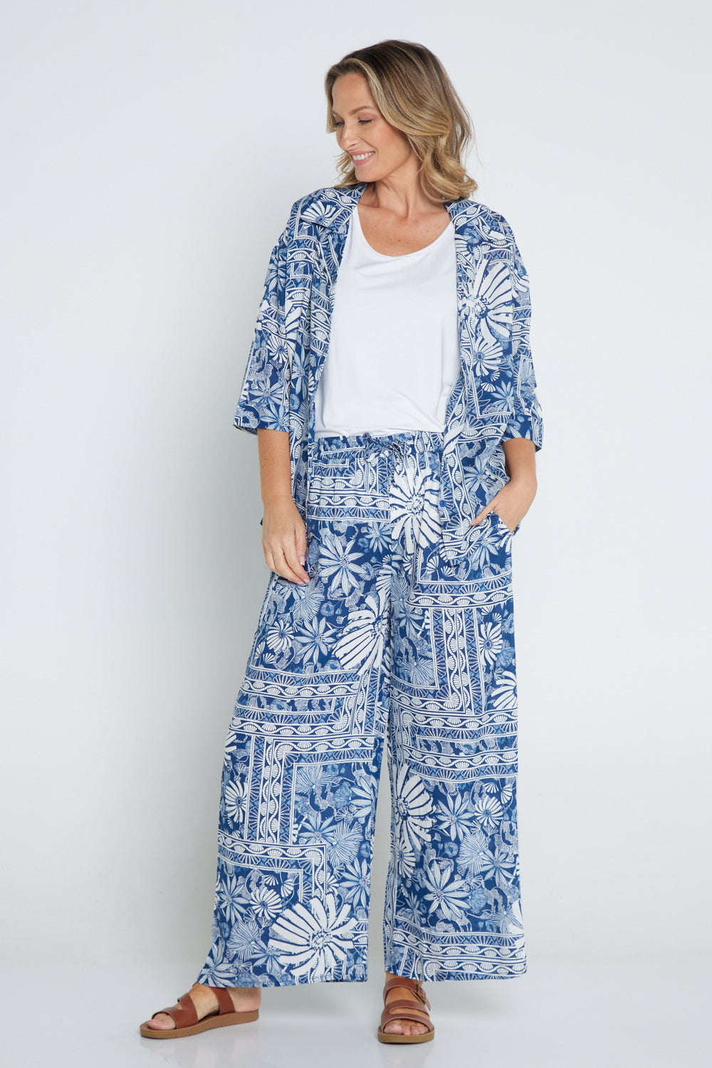 Saskia Pants Seaside Floral Summer Pants for Women TULIO Fashion