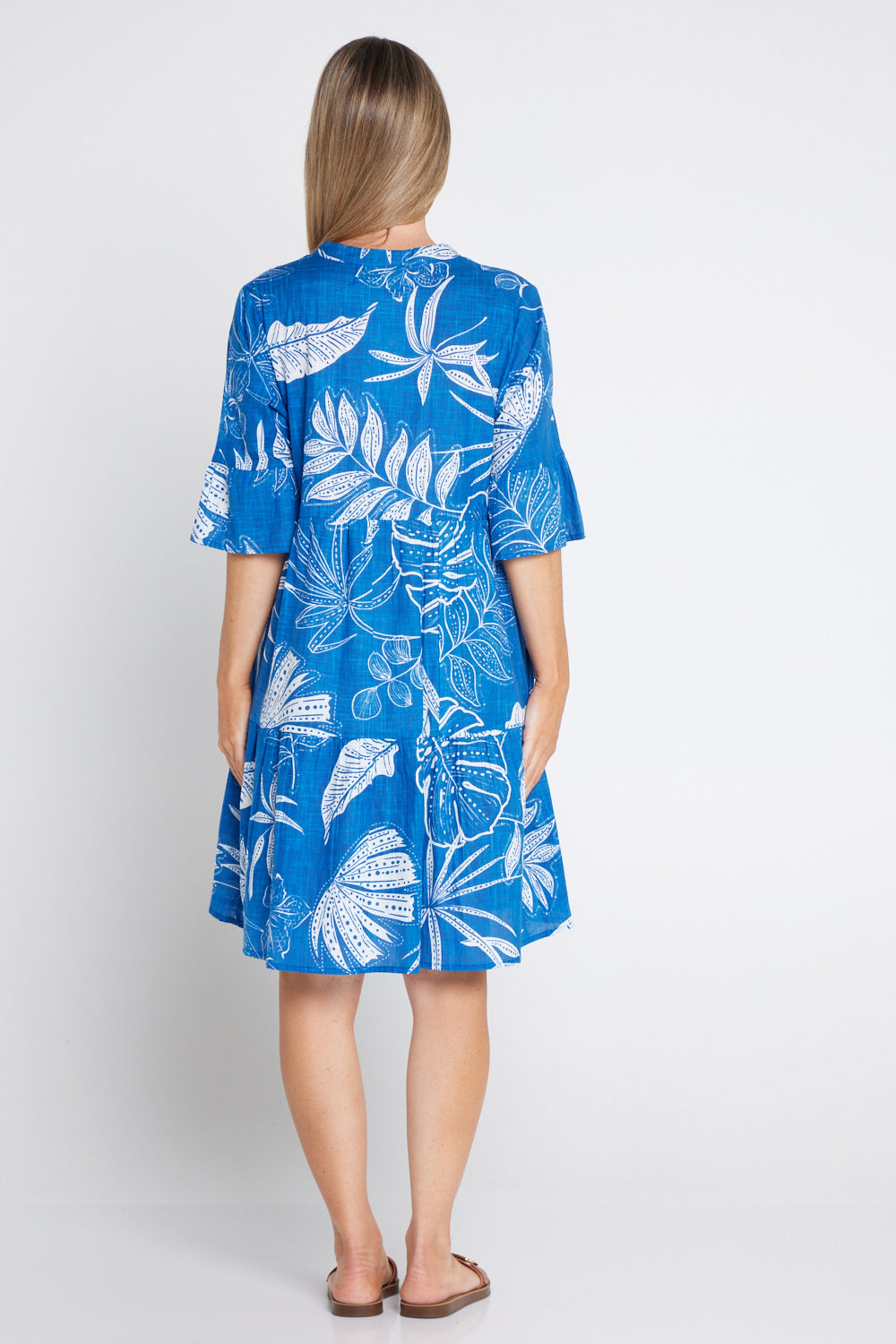 Maya Petite Dress - Mono Indigo