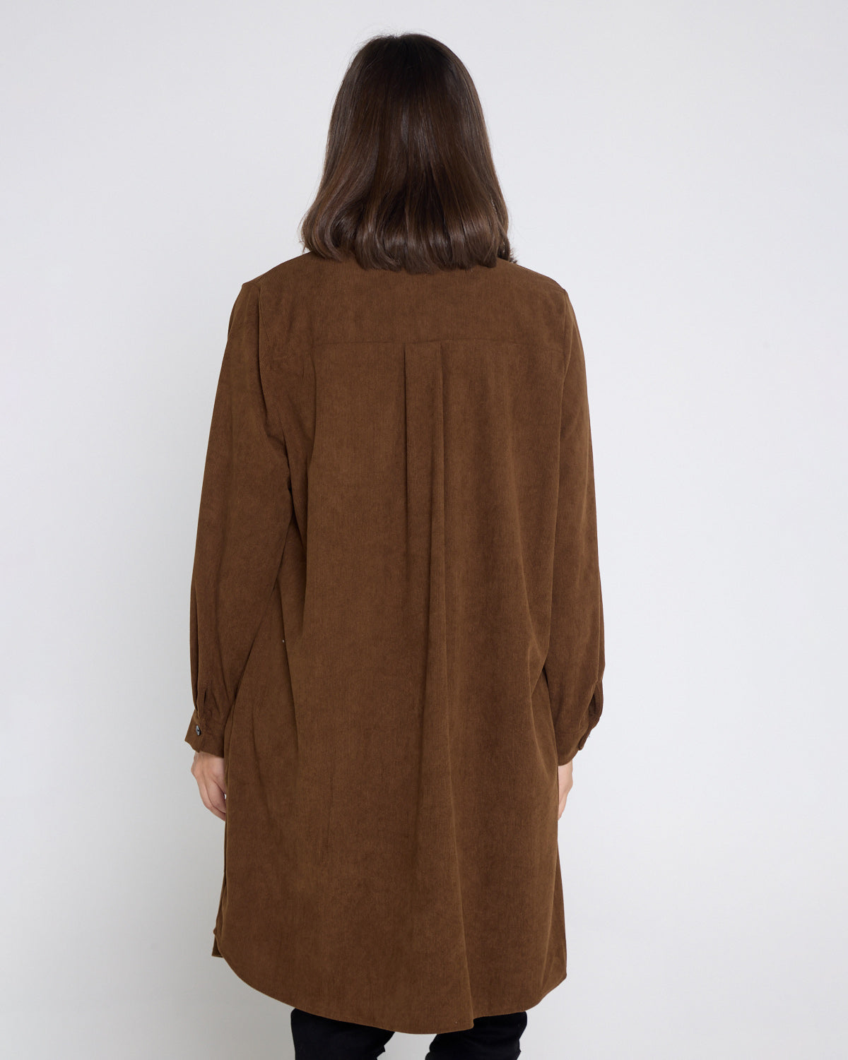 Parmila Corduroy Overshirt - Chocolate Brown