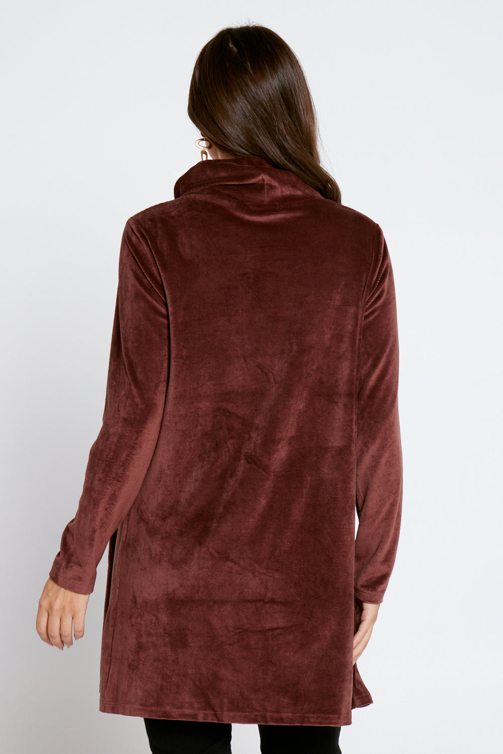 Melanie Velour Tunic - Coffee