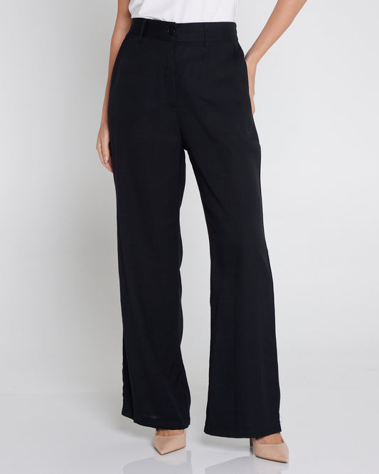 Vivian Linen Trousers - Black