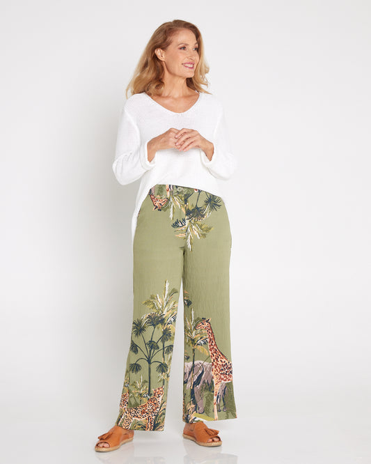 Cairo Pants - Green Safari