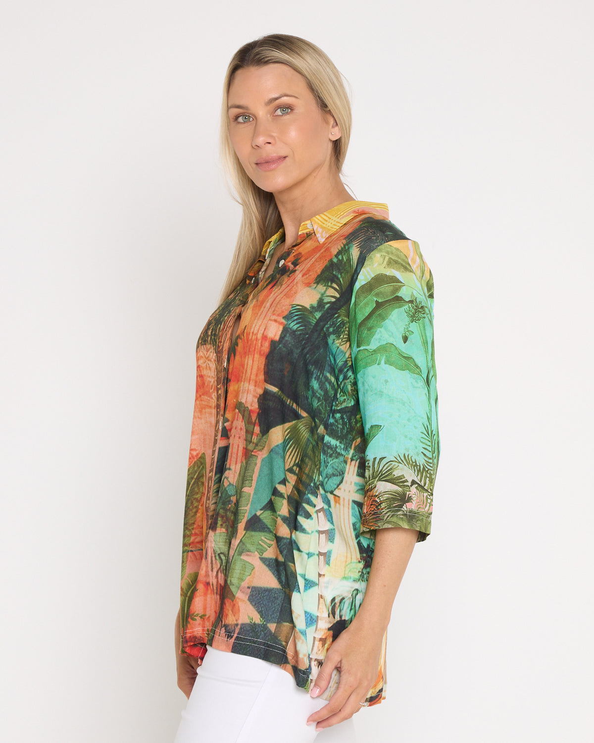 Digital Collared Shirt - Vintage Tropical