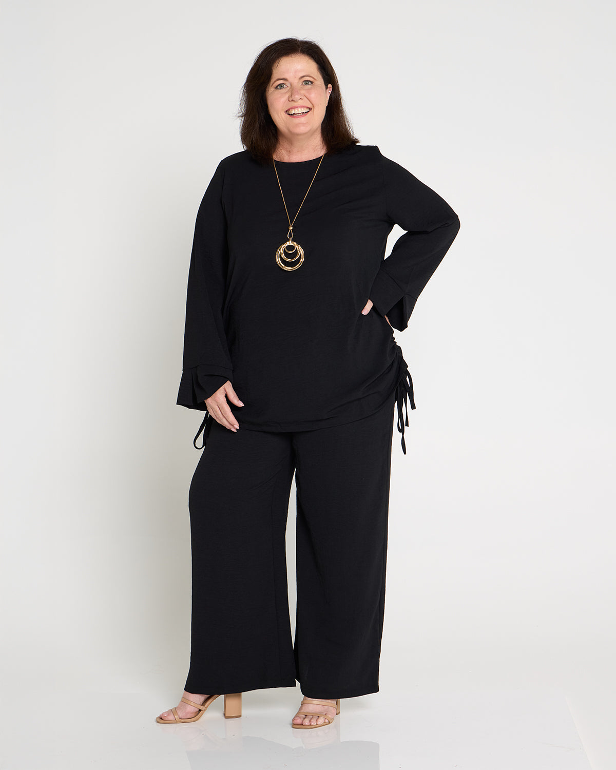 Brielle Top & Pants Set - Black