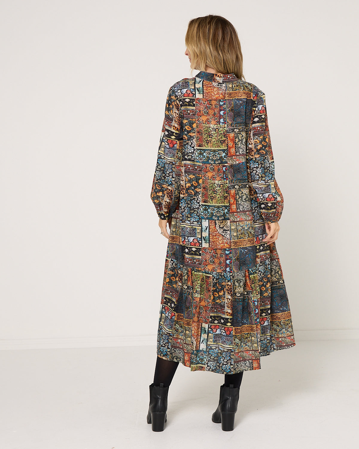 Vienna Cotton Dress - Mosaic Garden