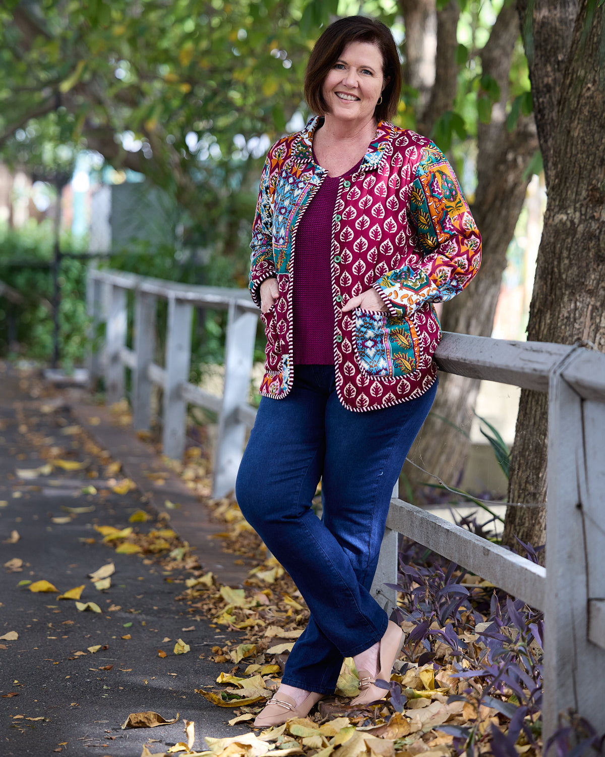 Prato Reversible Quilted Jacket - Patchwork Berry