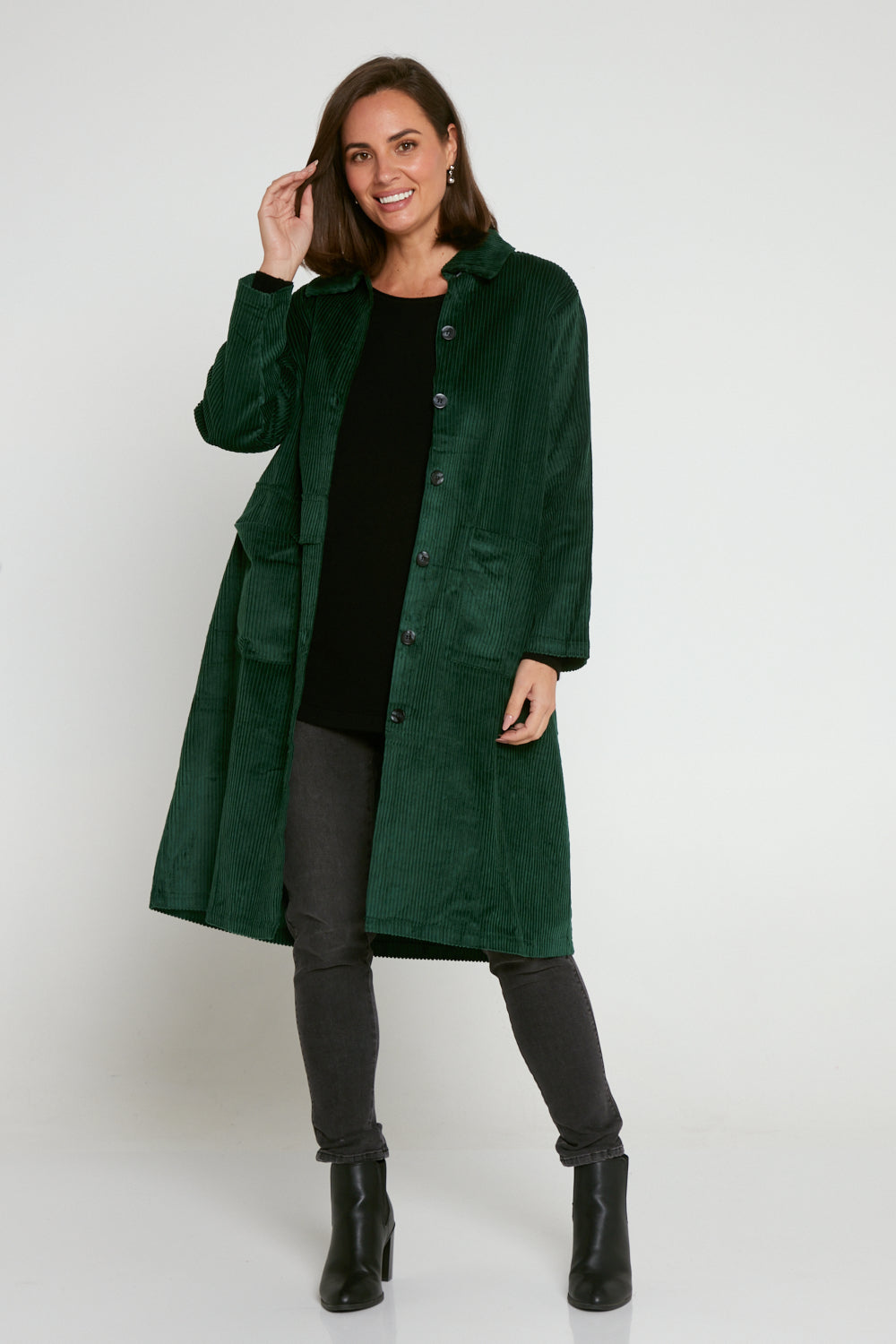 Green shacket discount